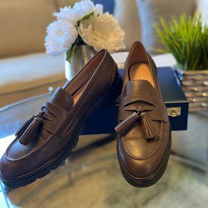 Stuart Weitzman brown loafers